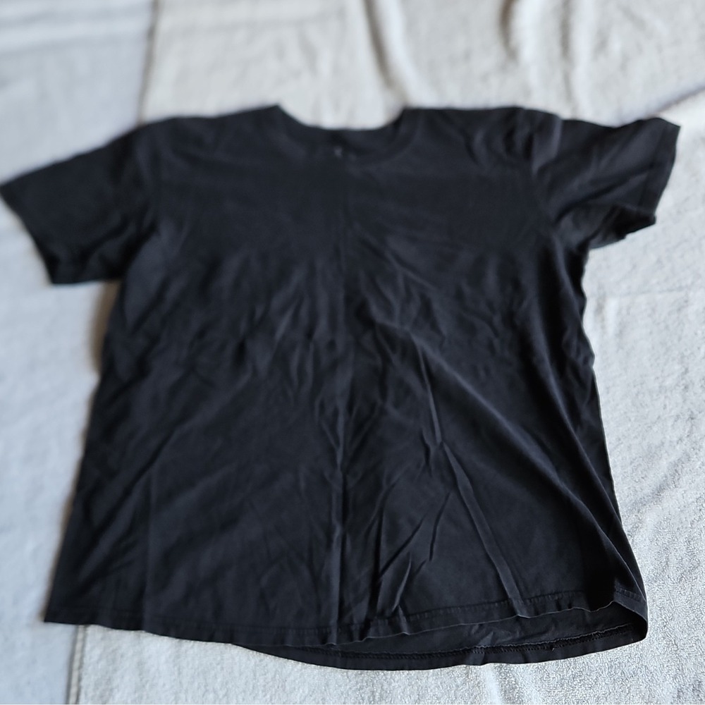 Calvin Klein Men's Black Solid Crew Neck T-Shirt Cotton Modal Short Sleeve M